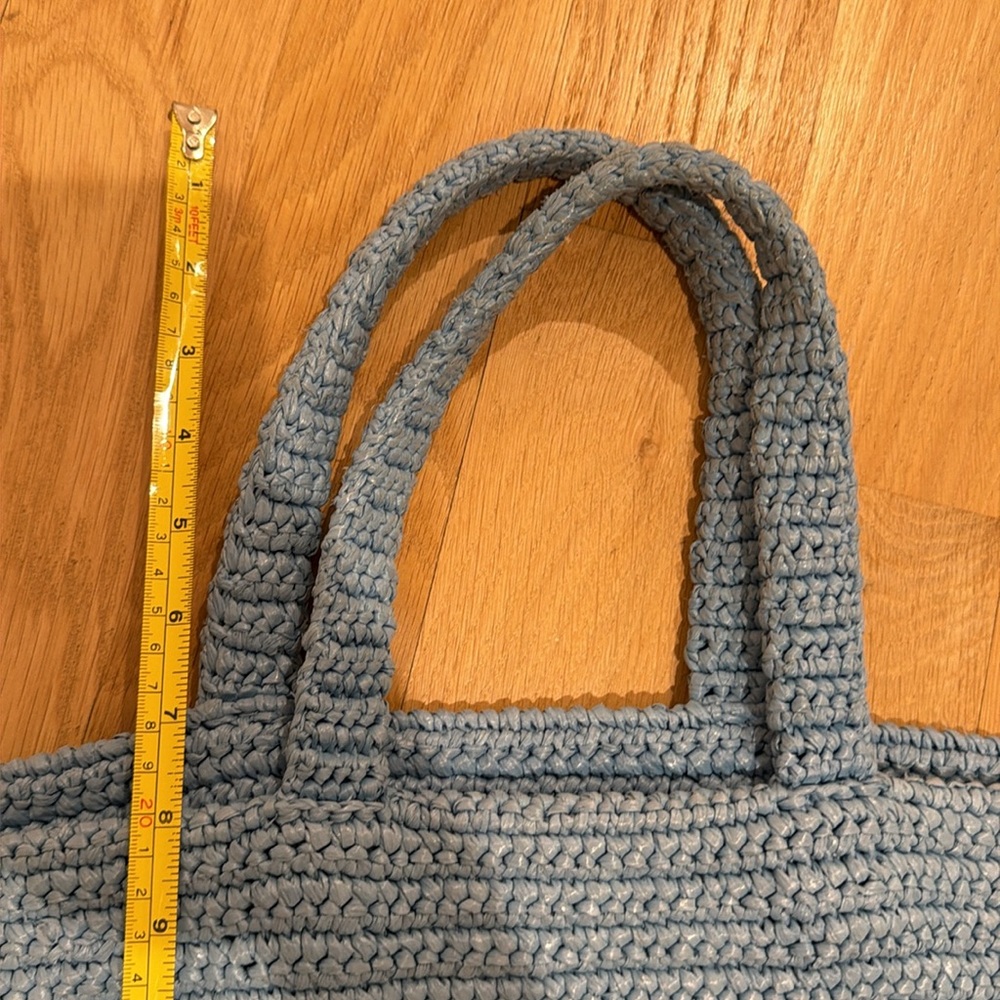 Prada Blue Crochet Tote Bag - Picture 9 of 9